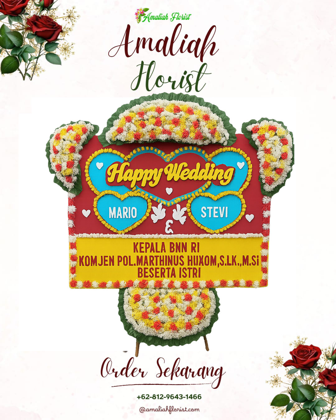 Papan Bunga Pernikahan Wiyung